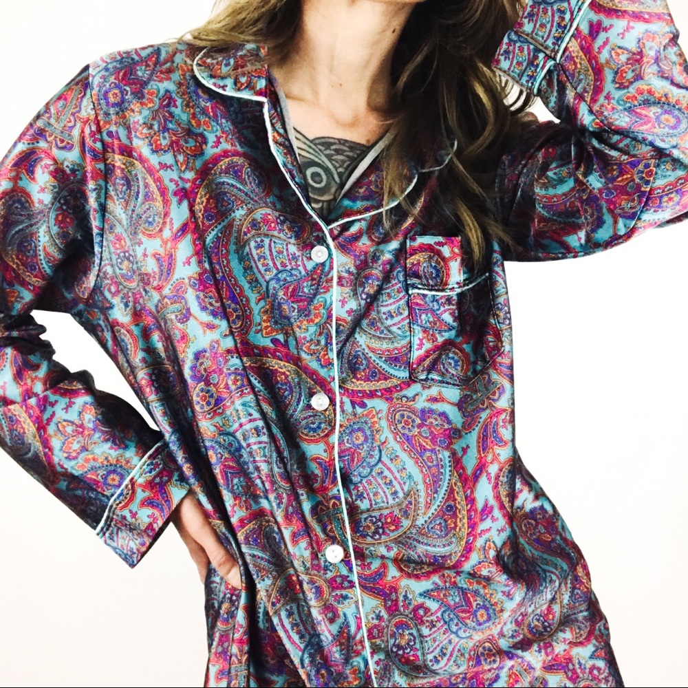 Vintage Paisley Motif Nightshirt | Size M